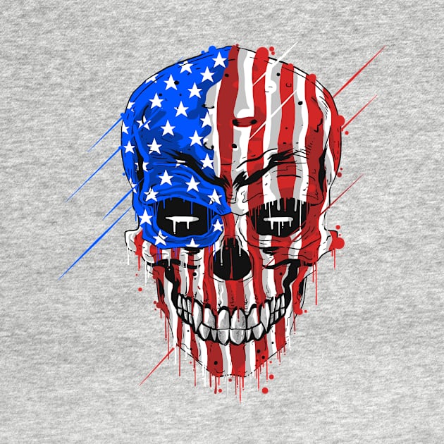 Skull USA by Dreaming Olga